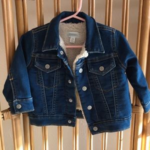 Gymboree Denim + Sherpa jacket